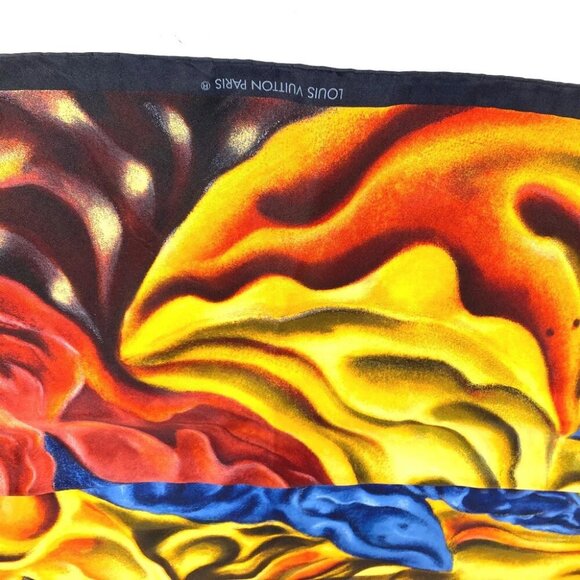 LOUIS VUITTON Sandro Chia Scarf silk Black/Multicolore - Picture 10 of 14